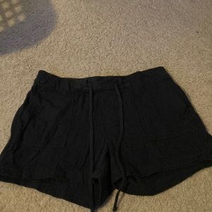 Black Canvas Shorts